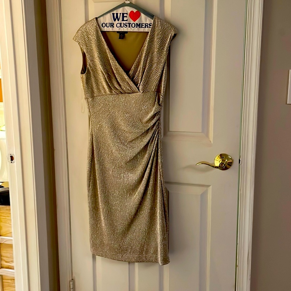 Gorgeous gold dress for formal wear